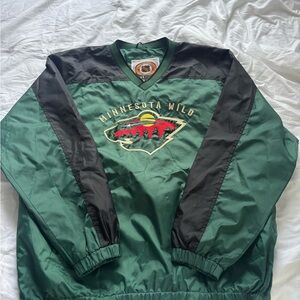 NHL Minnesota Wild Green and Black Windbreaker
